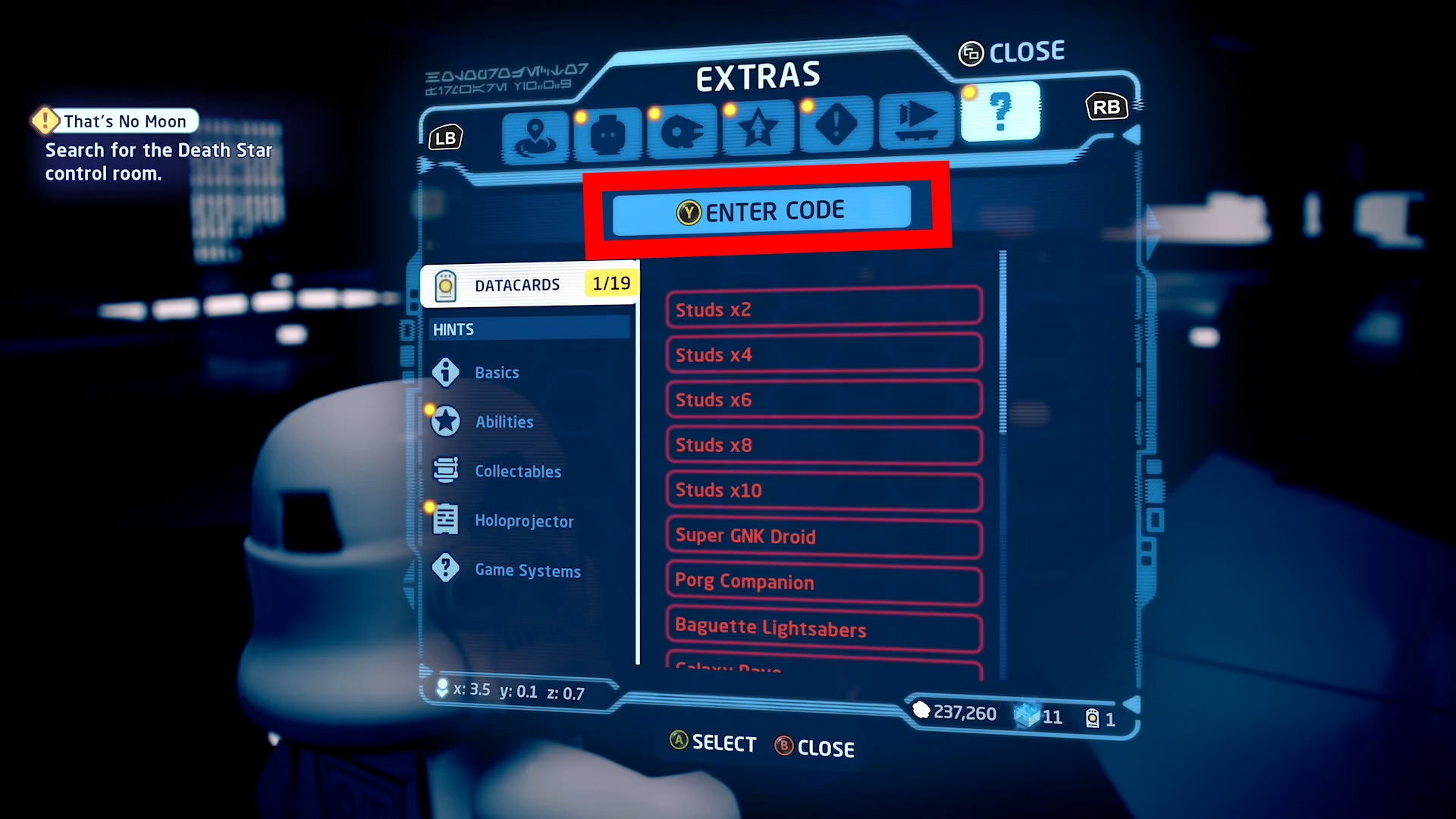 All LEGO Star Wars Skywalker Saga cheat codes list